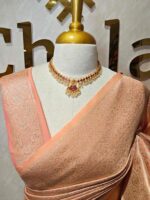 Banarasi with blossoms, veiny design - Image 17