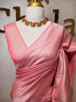 banarasi with small dot buds and veins and mango buttas on borders - Image 4