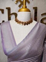 banarasi with small dot buds and veins and mango buttas on borders - Image 2