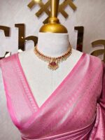 banarasi with small dot buds and veins and mango buttas on borders - Image 8