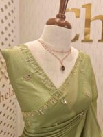 Crushed silk with mirror and cut work buti design - Image 41