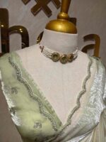 Georgette with floral digital print, highlights stones and beads - Image 6