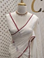 Kota silk with satin thread embroidery floral plant designs