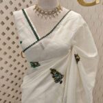 Kota silk with christmas tree like embroidery design