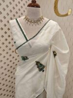 Kota silk with christmas tree like embroidery design
