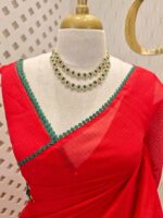 Kota silk with christmas tree like embroidery design - Image 5