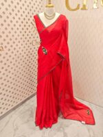 Kota silk with christmas tree like embroidery design - Image 6