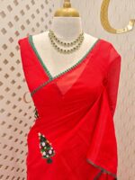Kota silk with christmas tree like embroidery design - Image 4
