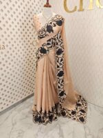 Net kota with rose Flower plant like applique work on border - Image 3