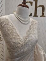 Organza with sequence flower and stone work - Image 29