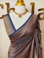 Soft katan silk with intricate floral and geometric notif