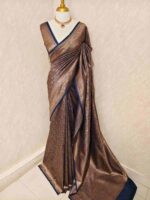 Soft katan silk with intricate floral and geometric notif - Image 3