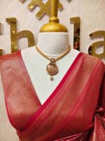 Soft katan silk with intricate floral and geometric notif - Image 8