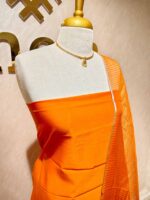 Salwar with plain body and golden zari  border - Image 8
