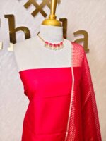 Salwar with plain body and golden zari  border - Image 2