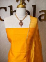 Salwar with plain body and golden zari  border - Image 10
