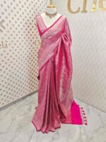 Banarasi with 3 leafy and veiny designs - Image 27