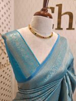 Banarasi with 3 leafy and veiny designs - Image 32