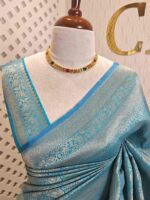 Banarasi with 3 leafy and veiny designs - Image 31