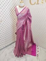 Banarasi with 3 leafy and veiny designs - Image 36