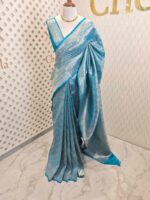 Banarasi with 3 leafy and veiny designs - Image 39