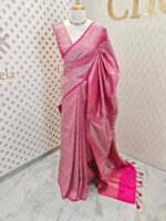 Banarasi with floral and veiny jacquard design - Image 42