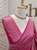 Banarasi with floral and veiny jacquard design - Image 41