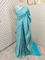 Banarasi with floral and veiny jacquard design - Image 45