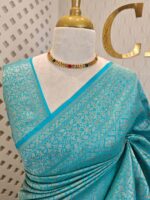 Banarasi with floral and veiny jacquard design - Image 43