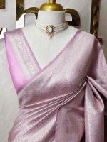 Banarasi with ring around and diamond shaped boarder - Image 14