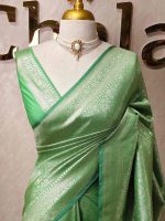Banarasi with ring around and diamond shaped boarder - Image 10