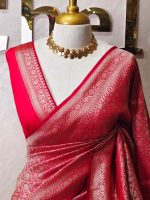 Banarasi with ring around and diamond shaped boarder - Image 8