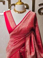 Banarasi with ring around and diamond shaped boarder - Image 7