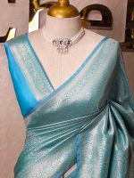Banarasi with ring around and diamond shaped boarder - Image 5