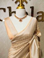 Banarasi with jangle pattern and detailing floral motif