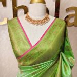 Banarasi with geometric pattern all over the body and golden boarder