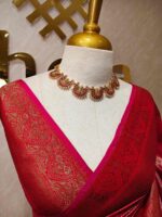 Banarasi with geometric pattern all over the body and golden boarder - Image 9