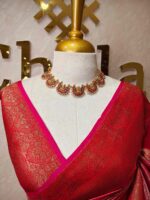 Banarasi with geometric pattern all over the body and golden boarder - Image 8