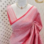 Banarasi with peacock and creeper veins design