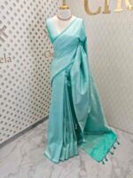 Banarasi with peacock and creeper veins design - Image 40
