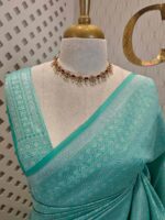 Banarasi with peacock and creeper veins design - Image 38