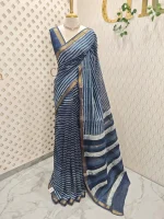 Chandheri with block print 104 - Image 3