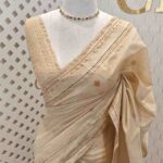 Chandheri silk with kandha embroidery work on pallu
