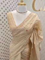 Chandheri silk with kandha embroidery work on pallu