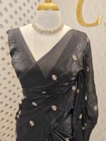 Georgette with all-over epic fendy leaf buttas - Image 16
