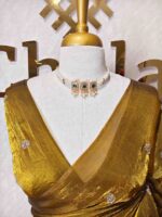 Georgette with all-over epic fendy leaf buttas - Image 24