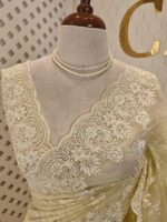 Organza with floral and pearl embroidery laced pattern - Image 33