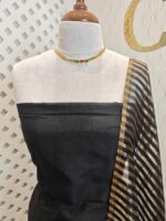 Salwar with plain body and golden zari thin multiple line border