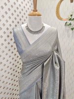Banarasi with ring around and diamond shaped boarder - Image 31