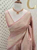 Banarasi with small different floral veiny designs - Image 7